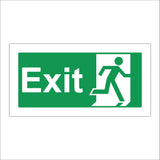 FS025 Exit Right Sign with Running Man Door