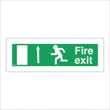 FS027 Fire Exit Ahead Sign with Running Man Door Arrow