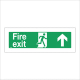 FS028 Fire Exit Ahead Sign with Running Man Door Arrow