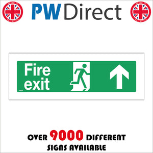 FS028 Fire Exit Ahead Sign with Running Man Door Arrow