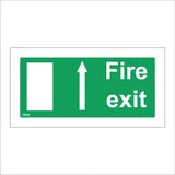 FS029 Fire Exit Ahead Sign with Door Arrow