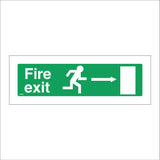 FS043 Fire Exit Right Sign with Running Man Door Arrow