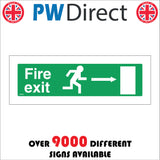 FS043 Fire Exit Right Sign with Running Man Door Arrow