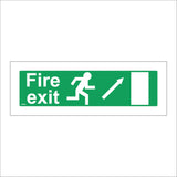 FS045 Fire Exit Right Sign with Running Man Door Arrow