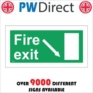 FS051 Fire Exit Right Sign with Door Arrow
