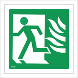 FS059 Fire Door Left Sign with Running Man Door Fire