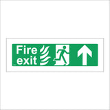 FS061 Fire Exit Ahead Sign with Running Man Arrow Door Fire