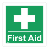 FS074 First Aid Sign with Cross