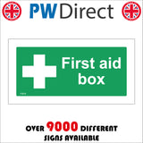 FS076 First Aid Box Sign with Cross