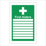 FS084 First Aiders Sign with Cross