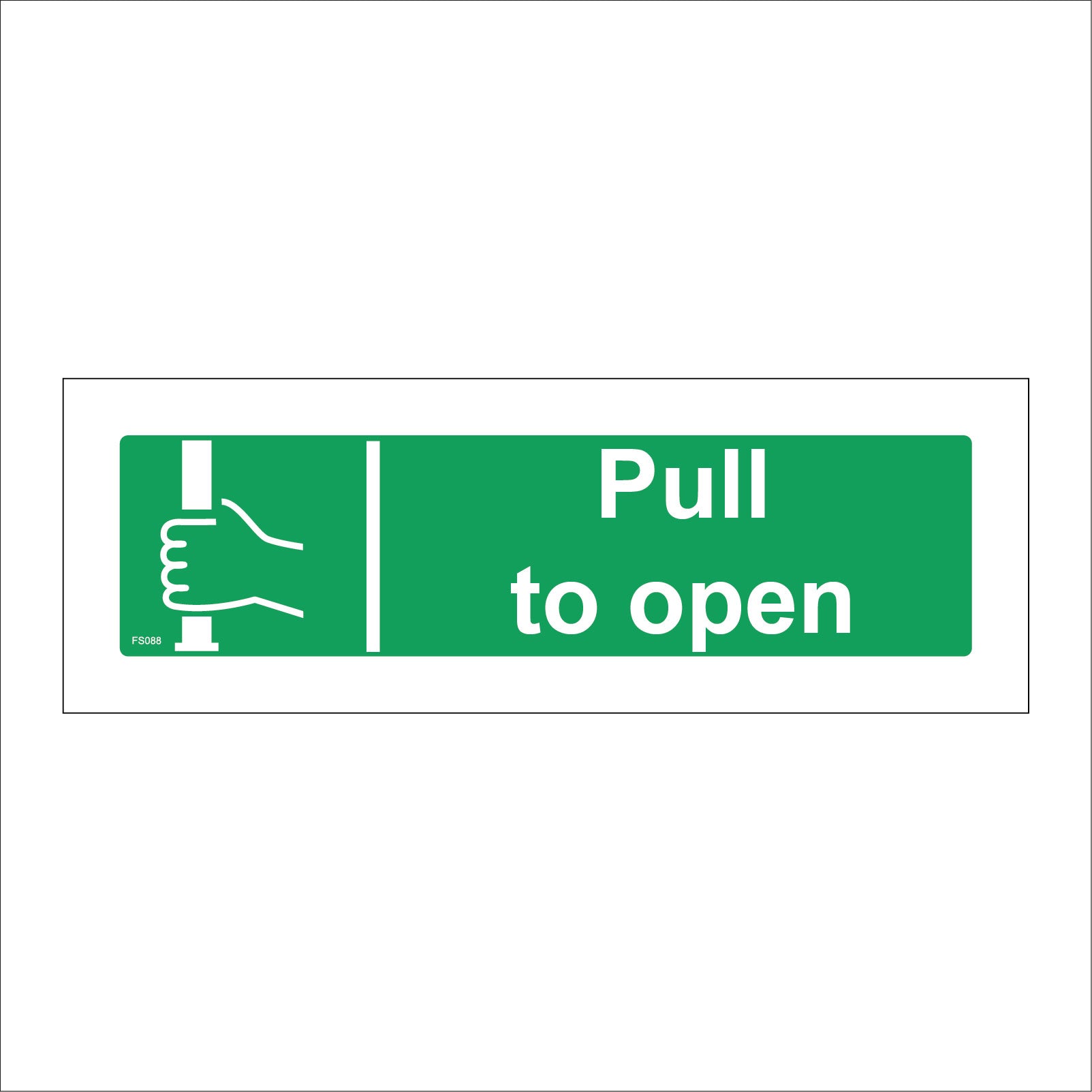 Sign Handle Rise Pull Handle To Open Sign