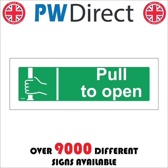 Pull To Open Sign with Hand Handle – PWDirect