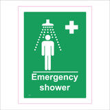FS102 Emergency Shower Sign with Cross Man Shower