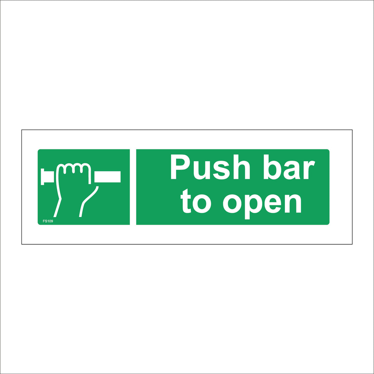 Push Bar To Open Sign with Hand Handle – PWDirect