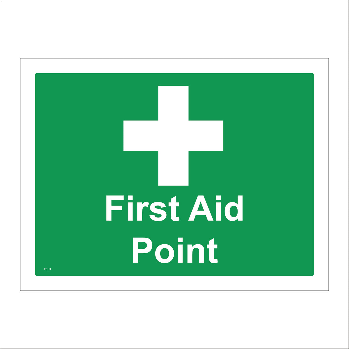 First Aid Point Sign with Cross – PWDirect