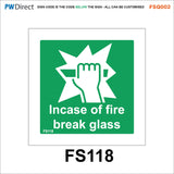 FSQ002 Fire Exit Drill Alarm Danger Stop Pad Access Gas Custom