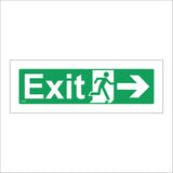 FS155 Exit Right Arrow Sign with Running Man Arrow