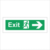 FS155 Exit Right Arrow Sign with Running Man Arrow