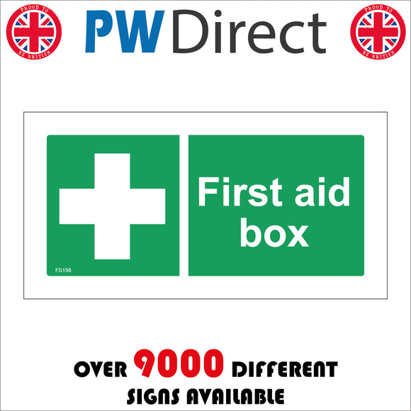 FS156 First Aid Box Sign with First Aid Cross