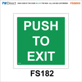 FSQ002 Fire Exit Drill Alarm Danger Stop Pad Access Gas Custom