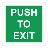 FS182 Push To Exit Sign