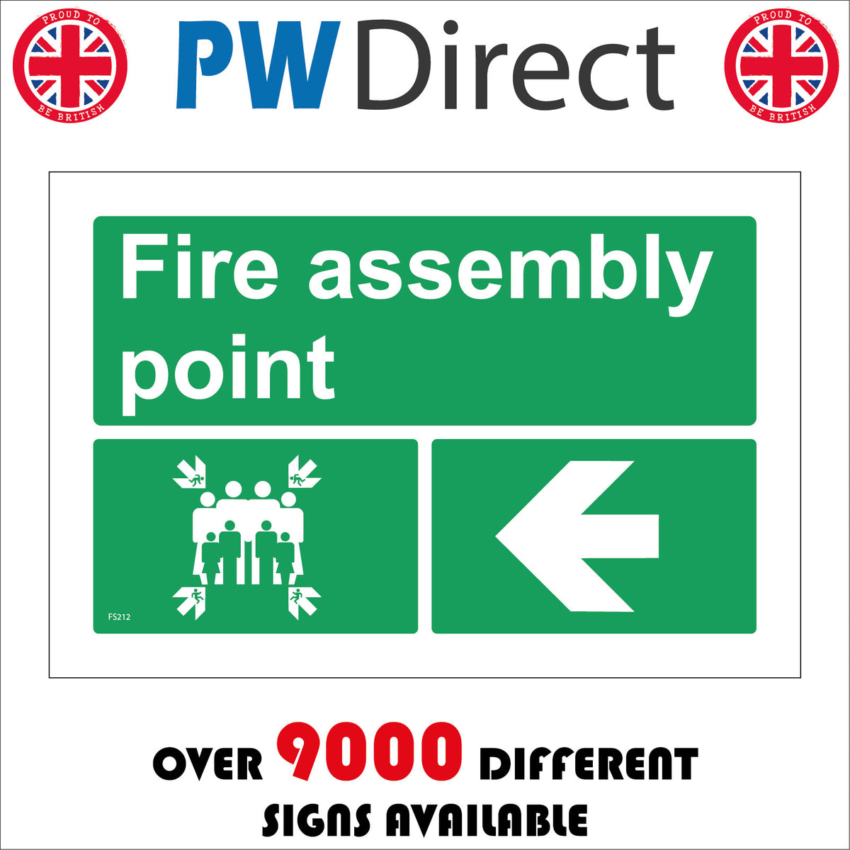 Assembly Point With Arrows Fire Assembly Point Sign with Four Arrows Pointing To Group Of People ...
