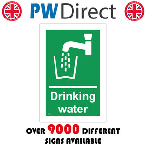 FS214 Drinking Water Sign with Tap Glass Water