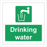 FS215 Drinking Water Sign with Tap Glass Water