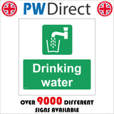 FS215 Drinking Water Sign with Tap Glass Water