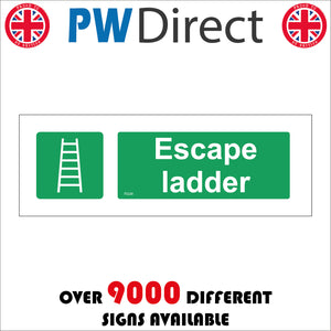 FS220 Escape Ladder Sign with Ladder