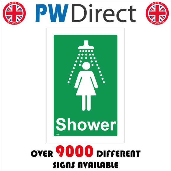 FS227 Shower Sign with Shower Woman