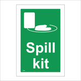 FS229 Spill Kit Sign with Cloth Tray Dustpan