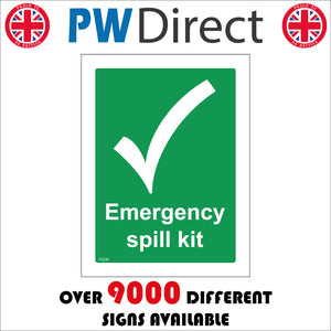 FS230 Emergency Spill Kit Sign with Tick
