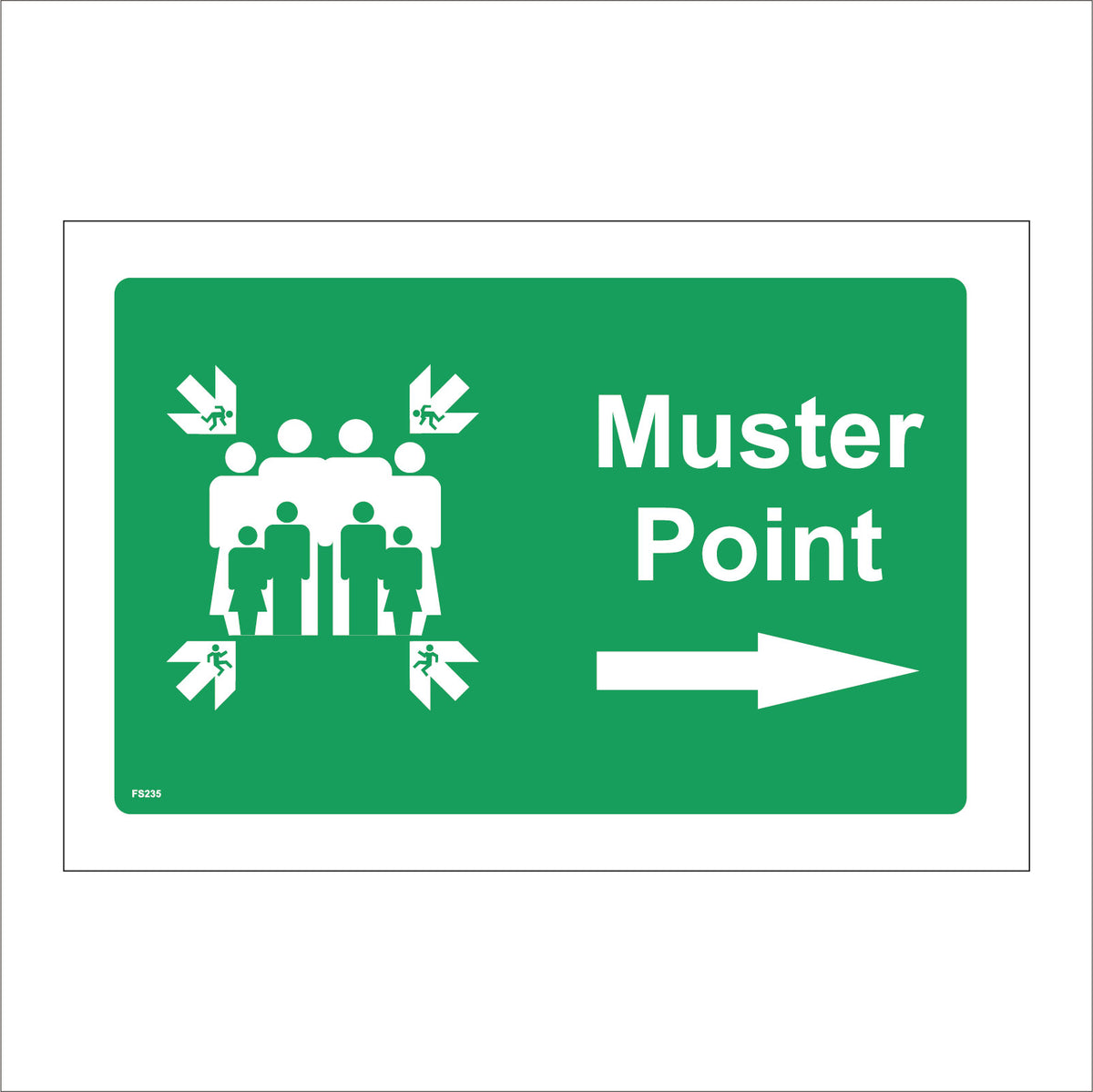 Muster Point Right Arrow Sign with People Arrow Pointing Right – PWDirect