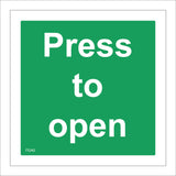 FS242 Press To Open Sign