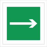 FS260 Right Arrow White On Green Direction Route Way Sign with Right Arrow