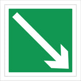 FS264 Arrow Diagonal Right Down Direction Route Way Sign with Arrow Diagonal Down Right