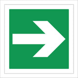 FS269 Arrow Right Direction Route White On Green Way Sign with Right Arrow