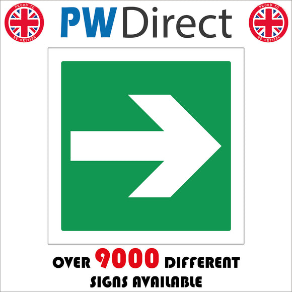 FS269 Arrow Right Direction Route White On Green Way Sign with Right Arrow
