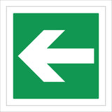 FS271 Arrow Left Direction Route Way Out Exit Sign with Left Arrow