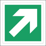 FS272 Arrow Diagonal Right Up Direction Route Way Sign with Arrow Diagonal Up Right