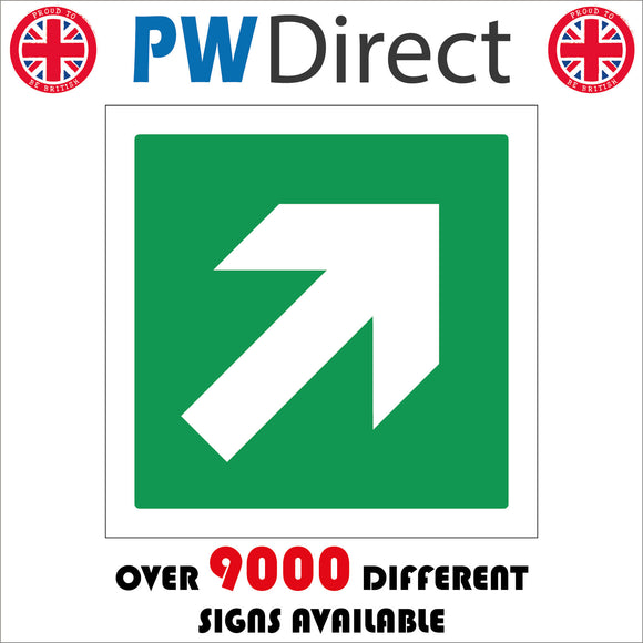 FS272 Arrow Diagonal Right Up Direction Route Way Sign with Arrow Diagonal Up Right