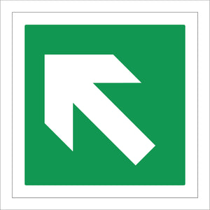FS273 Arrow Diagonal Up Left Direction Way Route Exit Sign with Arrow Diagonal Up Left
