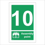 FS283 Fire Assembly Point 10 Ten
