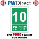FS283 Fire Assembly Point 10 Ten