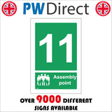 FS284 Fire Assembly Point 11 Eleven