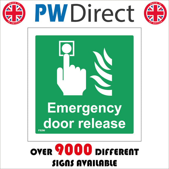 FS296 Emergency Door Release Button Press Knob Lever Fire Safety