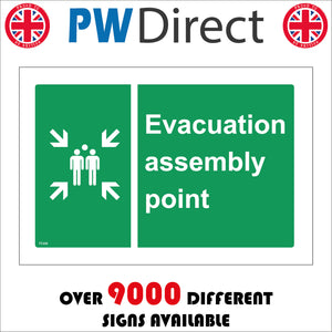 FS308 Evacuation Assembly Point Arrows People Group