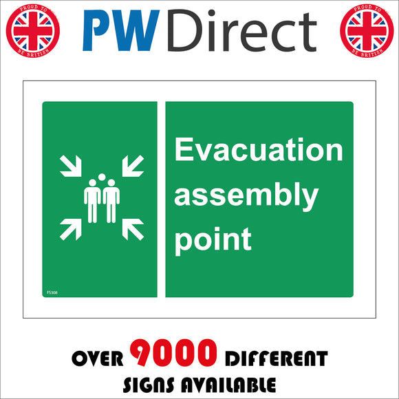 FS308 Evacuation Assembly Point Arrows People Group