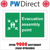 FS308 Evacuation Assembly Point Arrows People Group